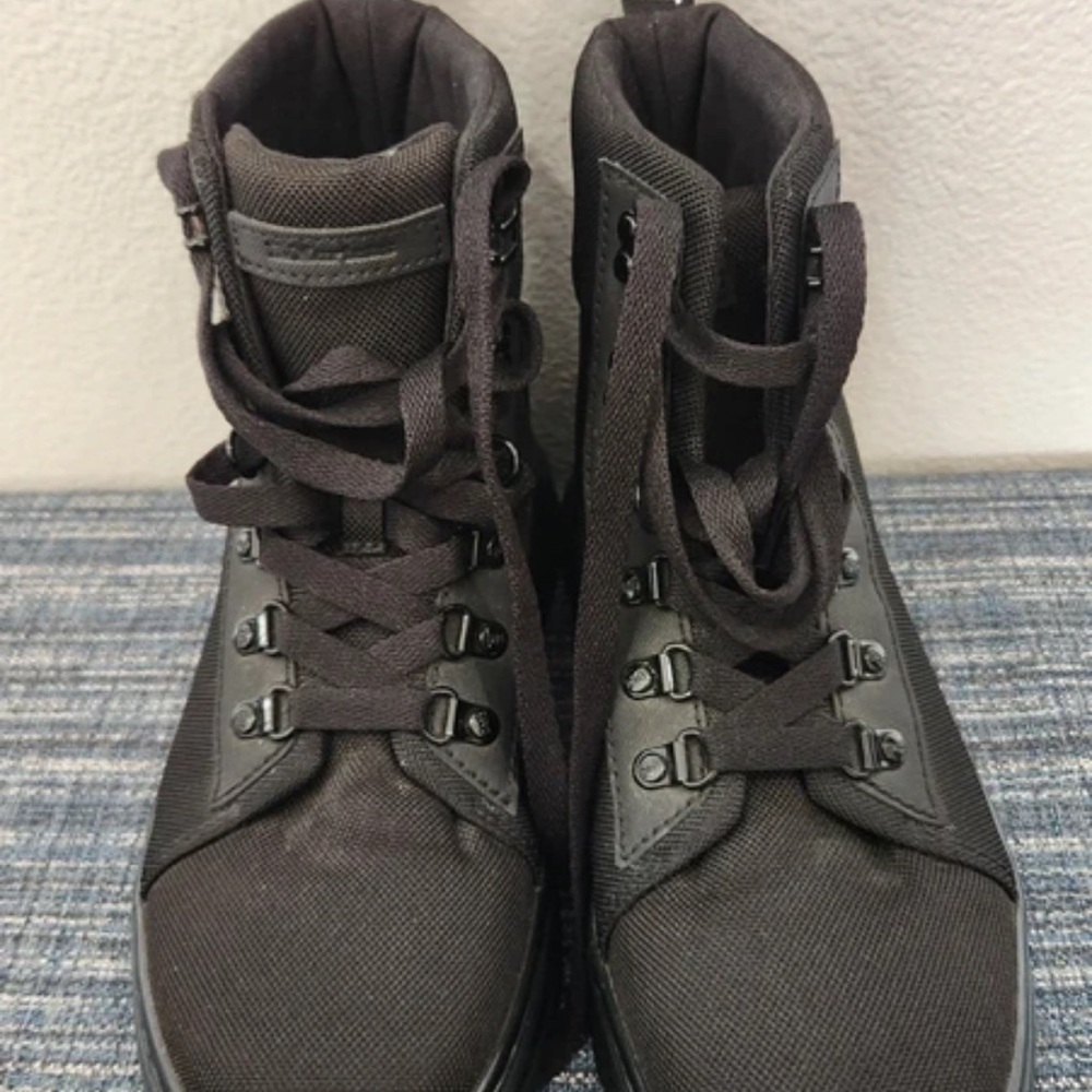 Dr. Martens Black Canvas Lace-Up Ankle Boots